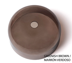 Люстра Cloud зелено-коричневое стекло/черный металл