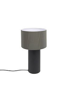 Металлическая настольная лампа Domicina с черным и серым покрытием