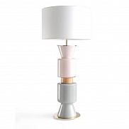 Настольная лампа Ponn Ponn латунный металл, белый абажур 801011/41