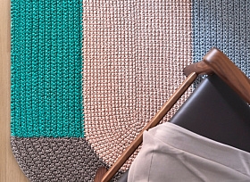 Ковер Crochet Mono розовый