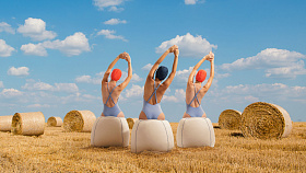 Уличный пуф Costuras круглый