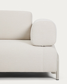 2-местный диван Compo из шенилла цвета экрю с бежевым каркасом, 200 см