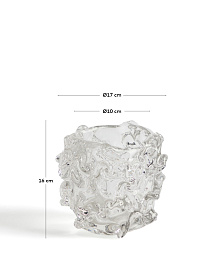 Ваза Vorma из прозрачного стекла Ø17,5 см