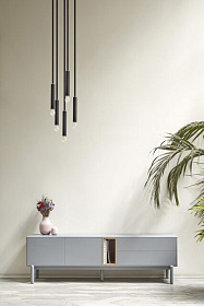 Тумба по ТВ Corvo 2D2Dr жемчужно-серая