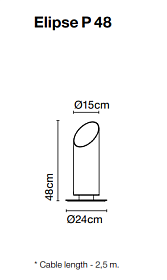 Уличный торшер Elipse P48 серый графит