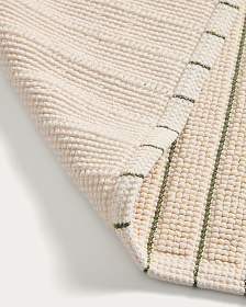 Хлопковый коврик для ванной Merade с зелеными полосками, 50 x 80 см