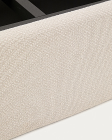 Основание кровати Nelzi из шенилла цвета экрю для матраса 90 x 200 см