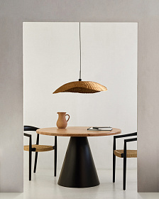 Круглый стол Wilshire из массива акации, стальные ножки с черной отделкой, Ø 120 см