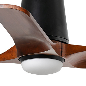 Потолочный вентилятор HEYWOOD TUB S Ш900mm черный/орех 3P LED 10W CCT