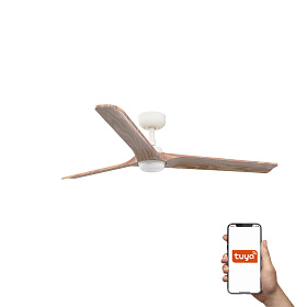 Потолочный вентилятор HEYWOOD L Ш1320 белый/сосна 3P LED 10W TUYA