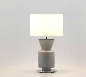 Настольная лампа Ponn хромированный металл, абажур белый 801011/36
