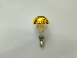 Светодиодная лампа цоколь Е14 золото с регулируемой яркостью