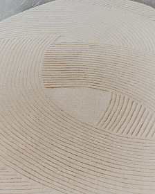 Ковер Domm из шерсти бежевого цвета Ø 200 см