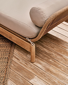 Catalina Шезлонг из светло-серой веревки и массива акации