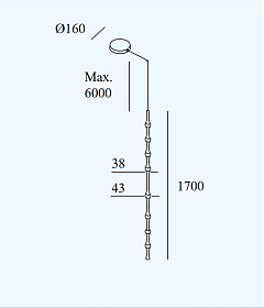 Подвес Dew Vertical 1700mm Surface 00-8307-05-M1