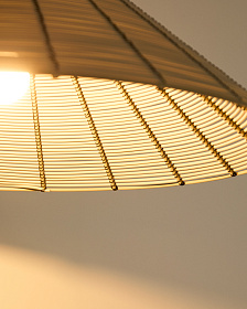 Абажур Saranella для уличного светильника из светло-серого искусственного ротанга, 50 см