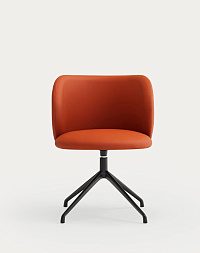 Поворотный стул Mogi терракотовый с черными ножками