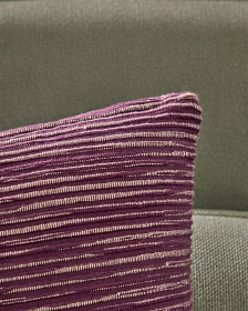 Чехол для подушки из жаккардовой ткани в фиолетовую полоску 45 x 45 см