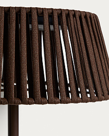 Уличный торшер Aldet на солнечных батареях коричневый, диаметр 46 см