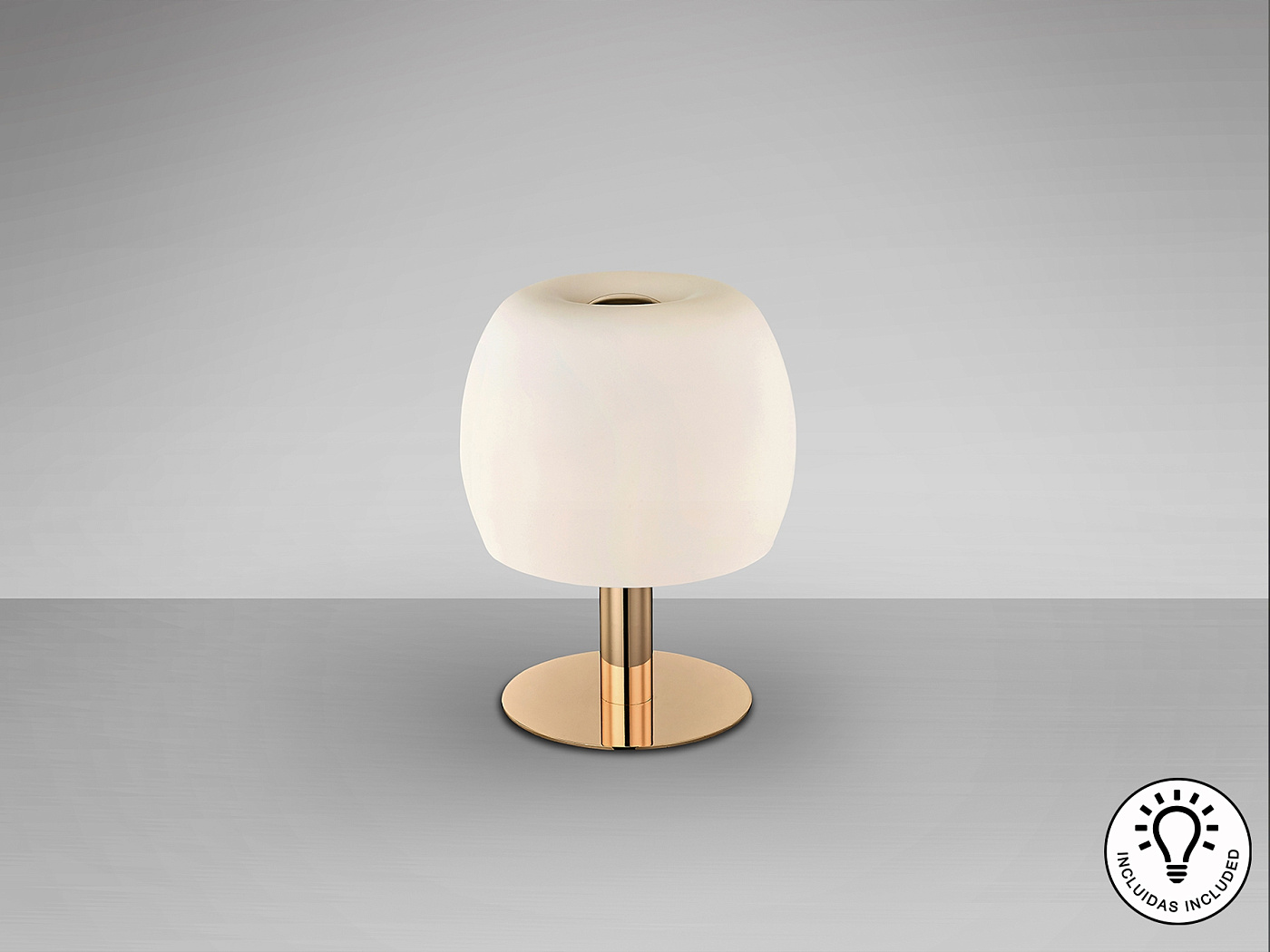 Настольная лампа Baloon золото/опаловое стекло