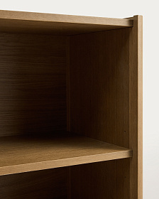 Стеллаж Arelida из дубового шпона и массива дуба светло-коричневый, 90 x 185 см