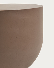 Уличный столик Garbet из коричневого бетона, диаметр 60 см