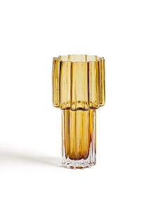 Оранжевая стеклянная ваза Cristila, 30 см