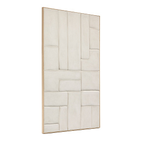 Klis Картина из белого льна с геометрическими фигурами, 120 х 200