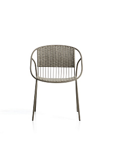 Стул уличный Atrani из стали и веревки цвета таупе