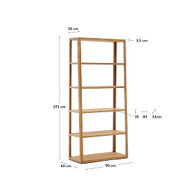 Maymai Стеллаж из массива дуба 90 x 193 см
