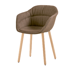 Кресло Taia с деревянными ножками и мягкой обивкой
