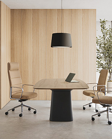 Кресло высокое Zenpro c 5-спицевой поворотной алюминиевой основой на роликах+газлифт+ синхромеханизм