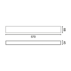 VIA EVO Настенный светильник 570 25W 3000K черный