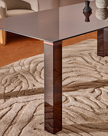 Стол Adularia из коричневого закаленного стекла 160 x 90 см