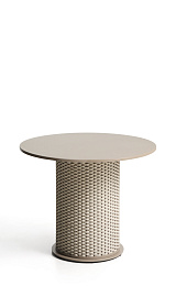 Уличный стол Sedalis цвета таупе из алюминия и веревки Ø135 см
