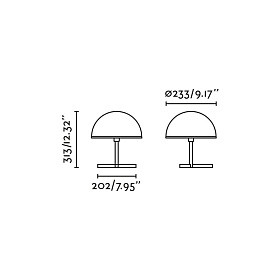 DOME S Настольная лампа черная 1XE27