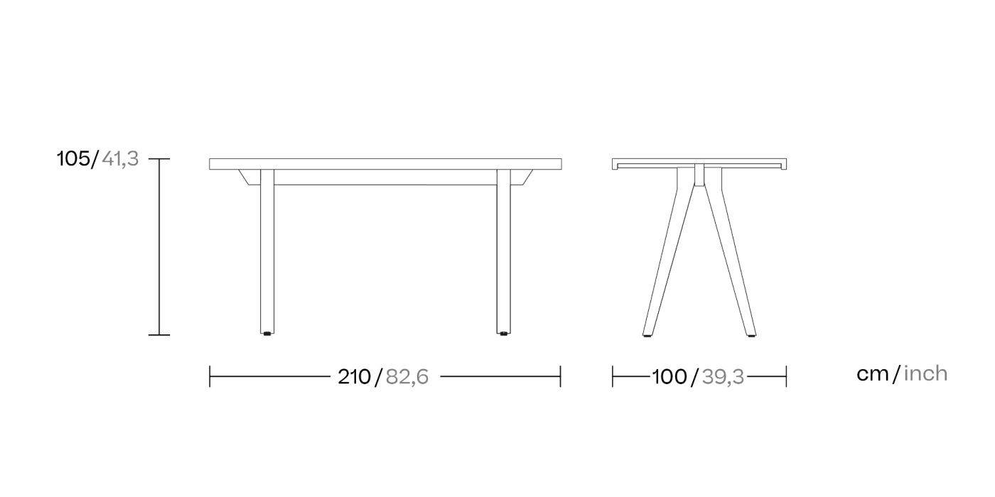 Обеденный стол Vieques High тик KS4103200