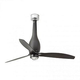 Матовый черный потолочный вентилятор Eterfan LED 128 см