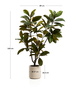 Искусственное растение Magnolia в белом горшке, 160 см