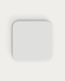 Уличный стол Dina белый из цемента и стали со столешницей 70х70 см