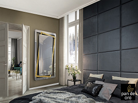 Зеркало Nora золотое