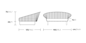 Уличная кровать Bitta ножки тик KS7002200