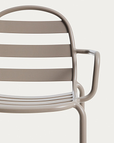 Уличный стул Joncols из алюминия с отделкой цвета таупе