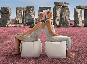 Уличный пуф Costuras двойной XL