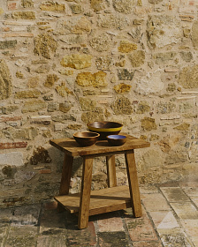 Подставка для ног Safara из переработанного тика 50 x 32 см