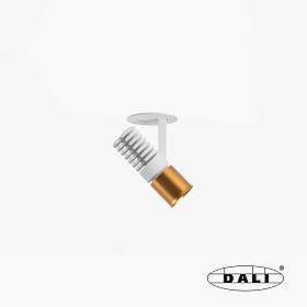 Uno белый/золотой встраиваемый прожектор 8W 24° 3000K CRI90 DALI