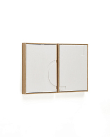 Sefri Набор из 2-х картин с рельефами белого цвета