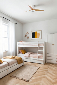 Потолочный вентилятор MINI PUNT TUB S LED Белый/светлое дерево DC