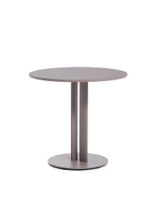 Уличный стол Sedalis из стали со столешницей из серо-коричневого алюминия Ø80 см