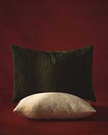 Чехол на подушку Junie из бежевого хлопкового жаккарда 50 x 50 с